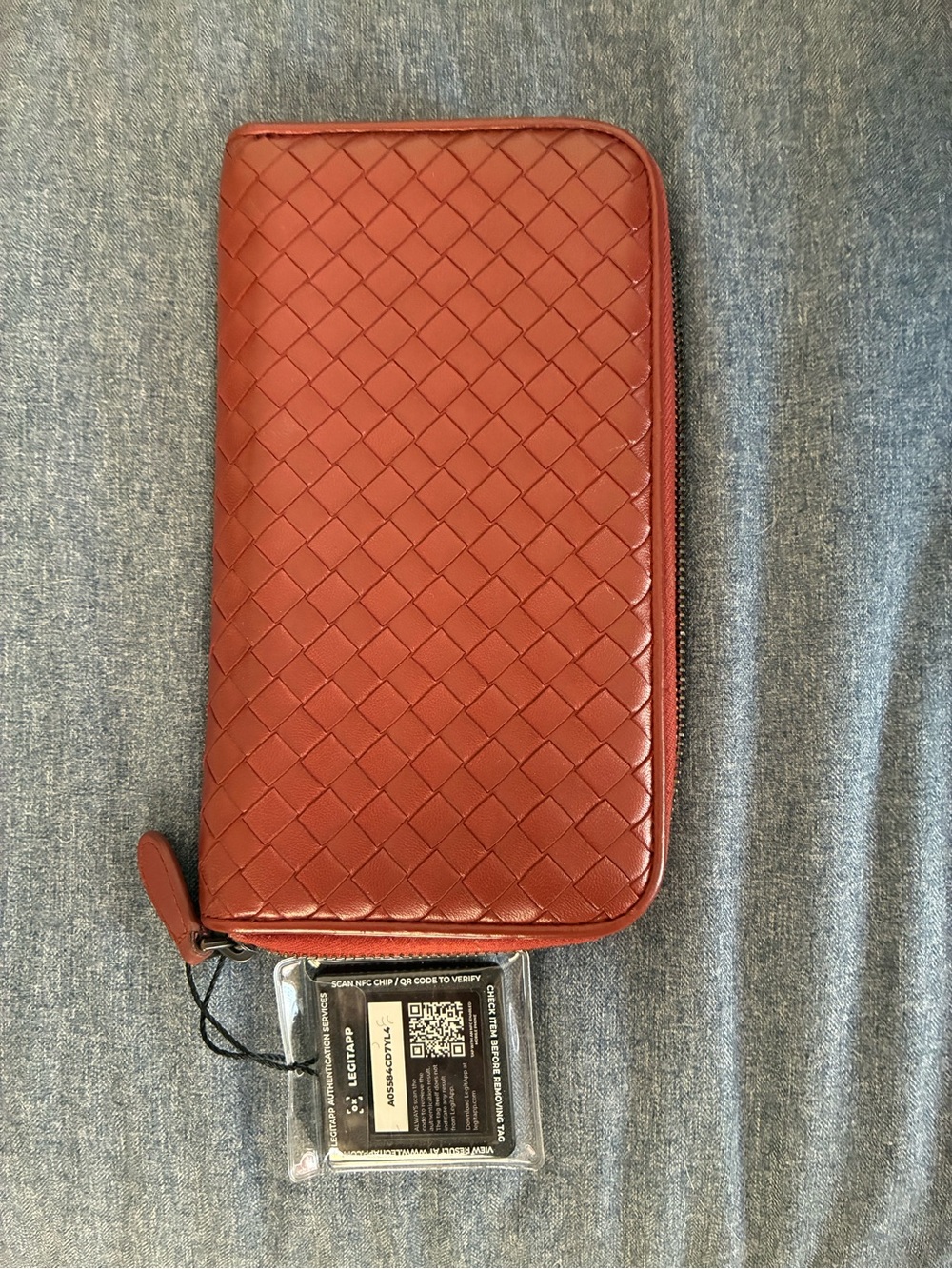 Bottega Veneta Woven Zip Wallet